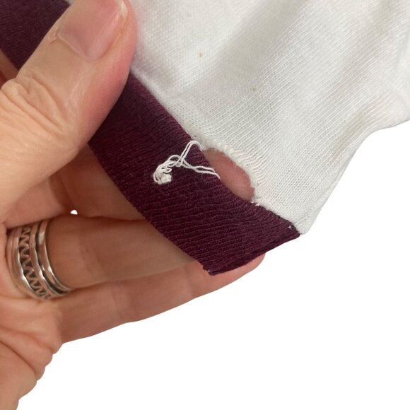 Vintage Champion Northeastern University Ringer T Shirt Large Thrashed 50s 60s - Picture 5 of 12